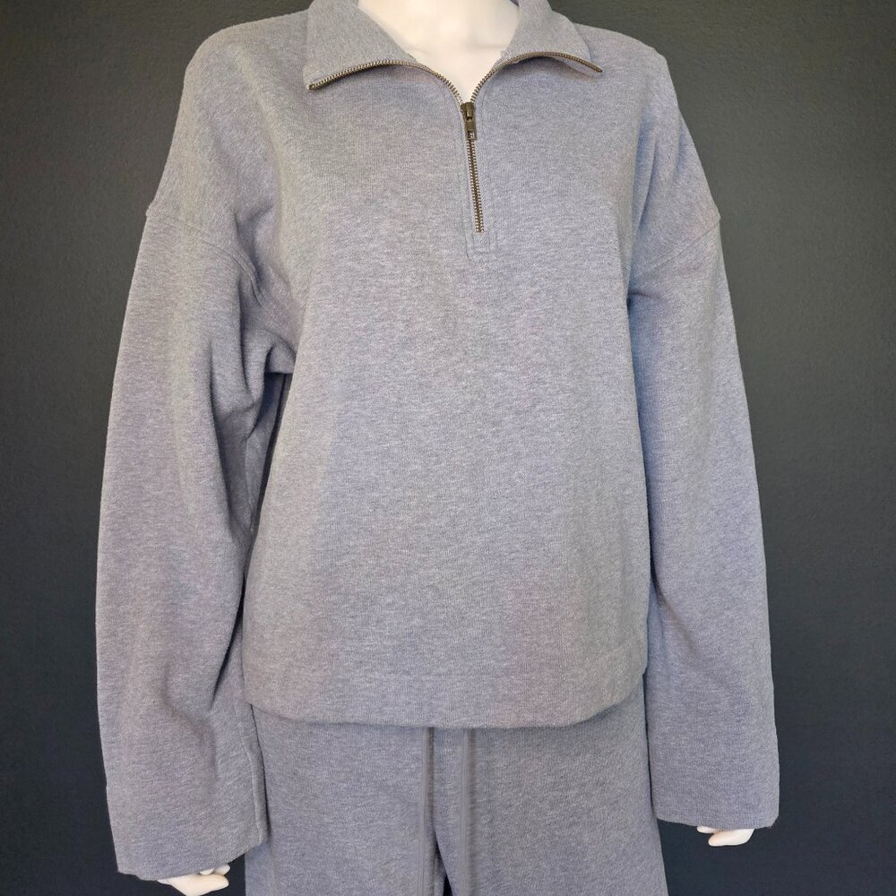 Vince Grey Half-Zip Sweatsuit Set - XL